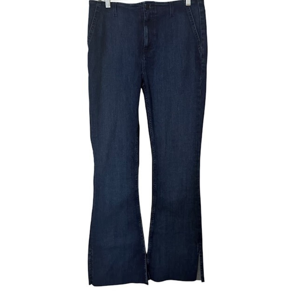 Free People We The Free Level Up Slim‎ Leg Stretch Raw Hem Jeans Womens 32